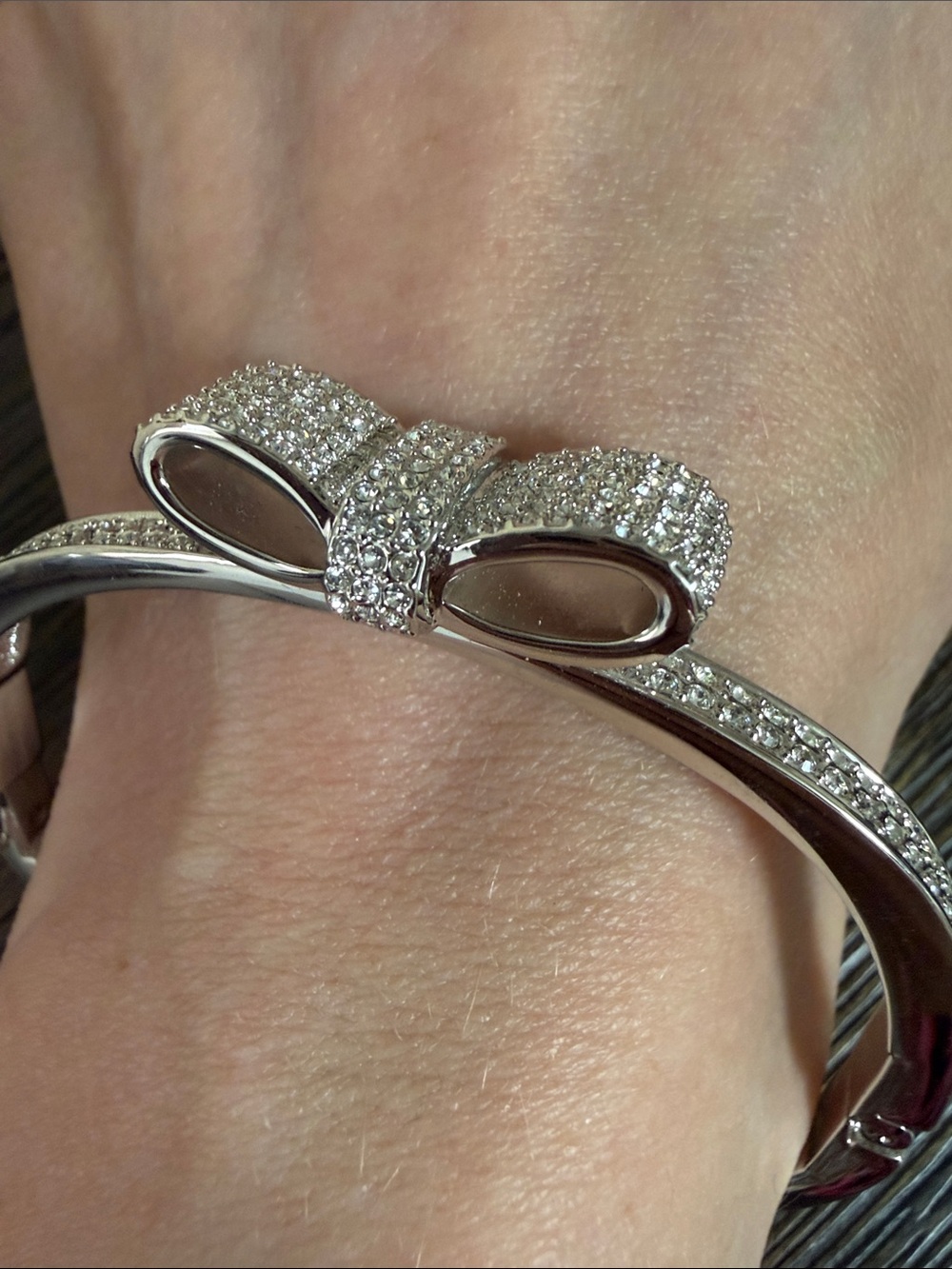 Swarovski Pave Bow Bangle